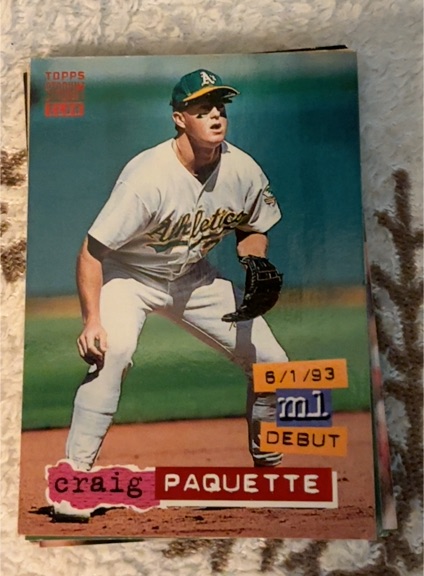 1994 Topps Stadium Club #328 Craig Paquette — front