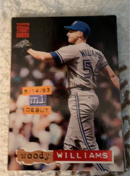 1994 Topps Stadium Club #513 Woody Williams — front
