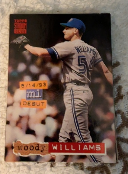 1994 Topps Stadium Club #513 Woody Williams — front