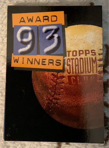 1994 Topps Stadium Club #5 1993 Award Winners Infocard — front