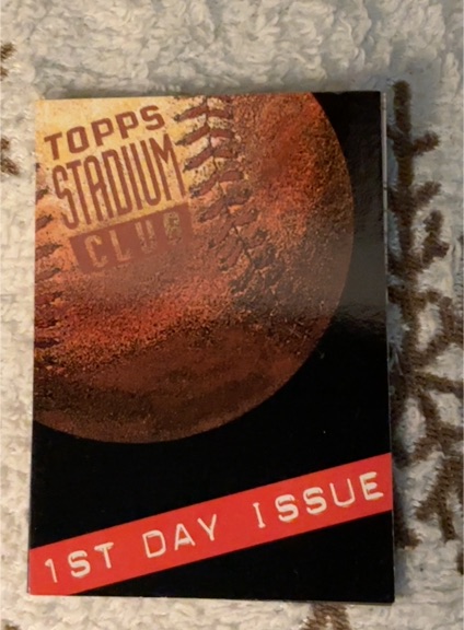 1994 Topps Stadium Club 1st Day Issue Infocard — front