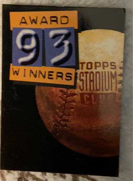 1994 Topps Stadium Club #5 Award Winners Infocard — front