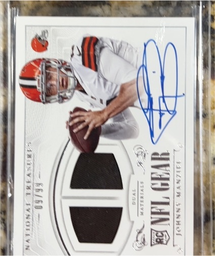 2014 Panini National Treasures #306 Johnny Manziel — front