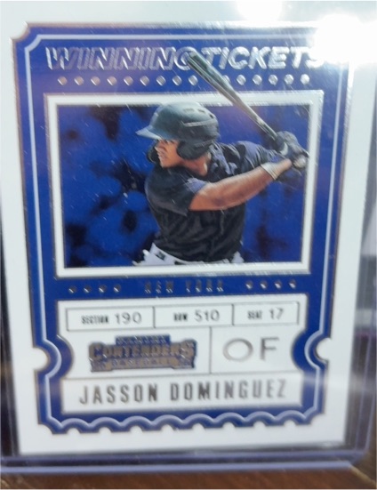 2020 Panini Contenders Winning Tickets #WT-1 Jasson Dominguez — front