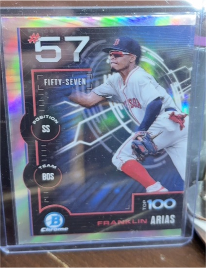 2025 Bowman Chrome Top 100 #BTP-57 Franklin Arias — front