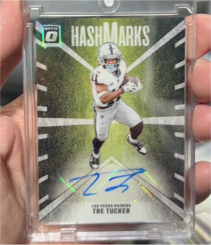 2024 Panini Donruss Optic #HM-TTR Tre Tucker Hash Marks Autograph — front