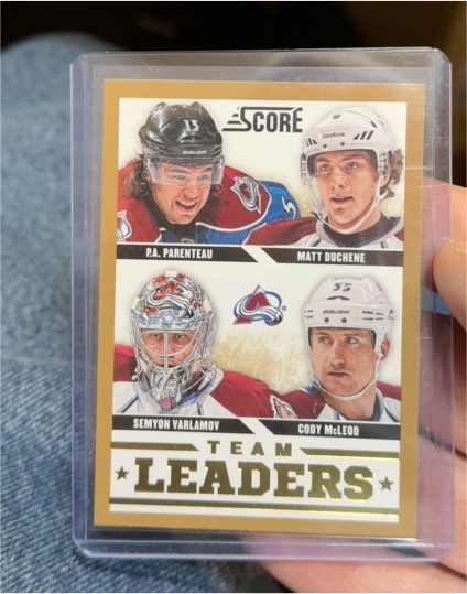 2013 Score #557 McLeod / Duchene / Parenteau / Varlamov TL Colorado Avalanche — front