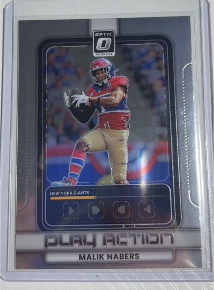 2025 Donruss Optic #14 Malik Nabers Play Action New York Giants — front