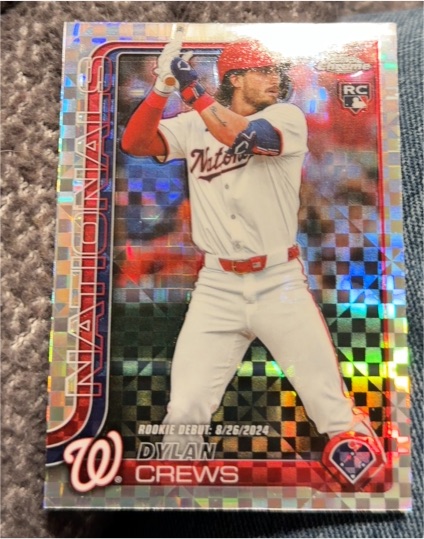 2025 Topps Chrome Update #USC190 Dylan Crews X-Fractor — front
