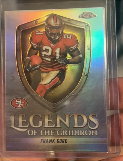 2025 Topps Chrome #LOG-18 Frank Gore Legends of the Gridiron Refractor — front