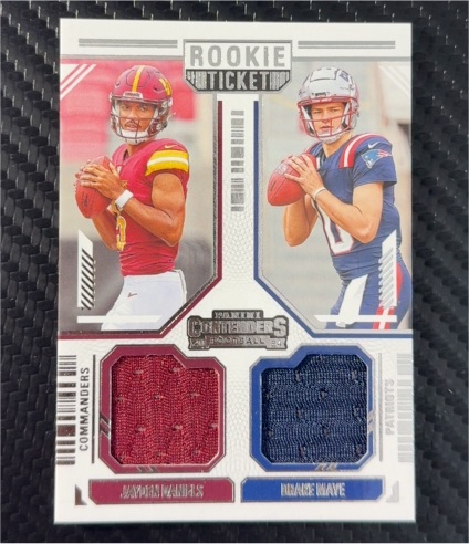 2024 Panini Contenders Rookie Ticket #DS-13 Jayden Daniels Drake Maye — front