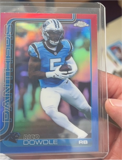 2025 Topps Chrome #43 Rico Dowdle — front