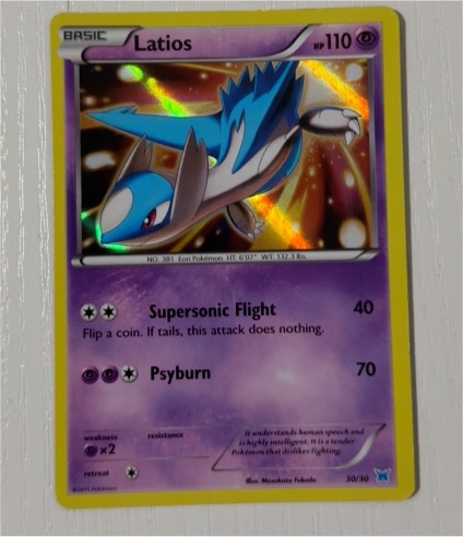 2015 Pokémon XY Trainer Kit #30 Latios — front