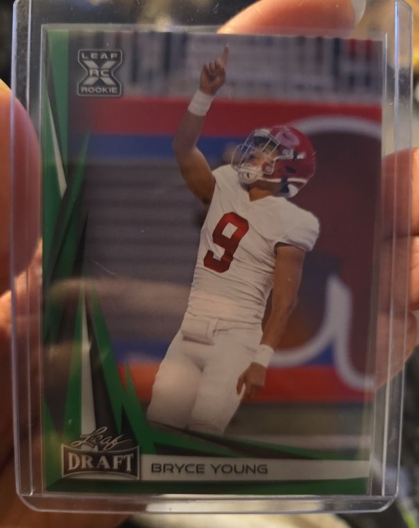 2023 Leaf Draft #B2-7 Bryce Young Green Parallel Rookie Card — front
