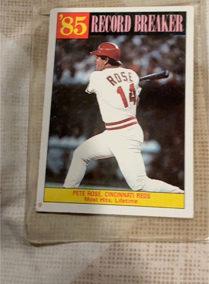 1985 Topps Record Breaker Pete Rose — front