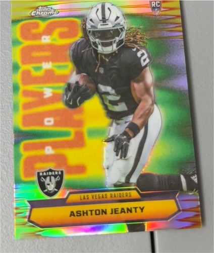 2025 Topps Chrome #PP-14 Ashton Jeanty Power Players Refractor Rookie — front