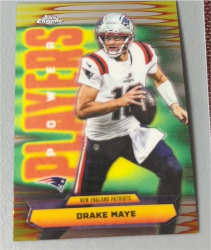 2025 Topps Chrome Power Players #PP-10 Drake Maye — front