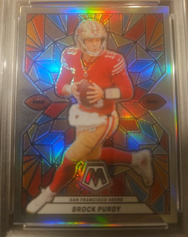 2024 Panini Mosaic Stained Glass #SG-7 Brock Purdy — front