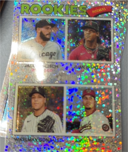 2026 Topps Heritage #378 Rookie Pitchers Palisch/Burgos/Gonzalez/Lara — front