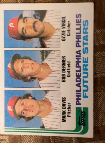 1982 Topps #231 Phillies Future Stars Mark Davis Bob Dernier Ozzie Virgil — front