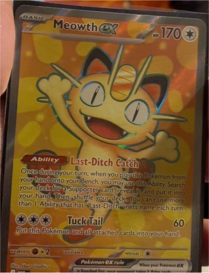 2014 Pokémon Meowth ex #107 — front