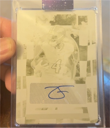 2022 Panini National Treasures #Derek Carr Printing Plate Auto — front