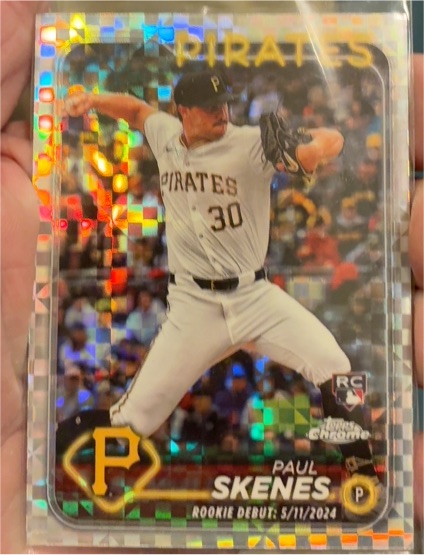 2024 Topps Chrome Update #USC27 Paul Skenes Rookie Debut X-Fractor — front