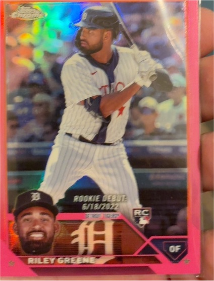 2023 Topps Chrome Update Series Rookie Debut #USC128 Riley Greene — front