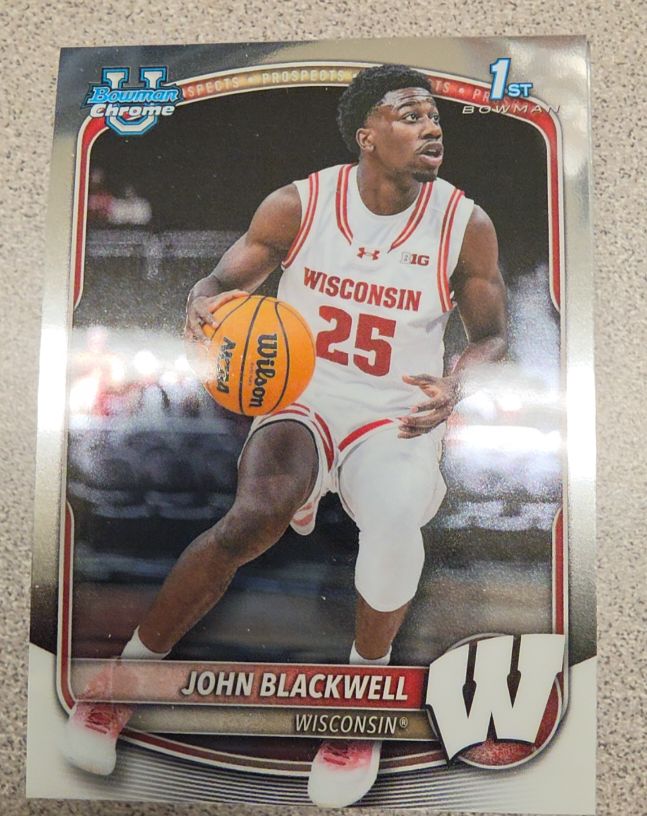2025 Bowman Chrome Basketball Prospects #BCP-78 John Blackwell — front