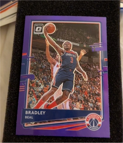 2020-21 Donruss Optic #87 Bradley Beal Purple Prizm Washington Wizards — front