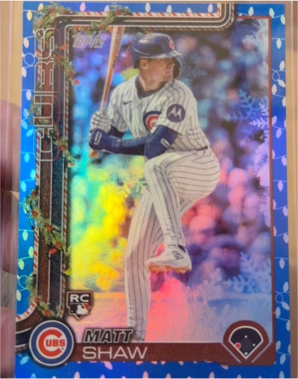 2025 Topps Holiday #H173 Matt Shaw — front