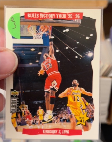 1996-97 Upper Deck Collector's Choice #25 Bulls Victory Tour '95-'96 Michael Jordan — front