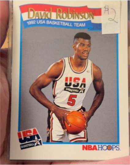 1991 NBA Hoops #583 David Robinson USA Basketball — front