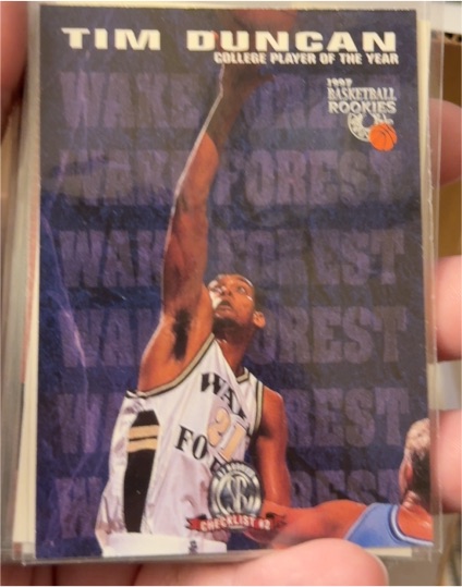 1997 Score Board Basketball Rookies #72 Tim Duncan — front