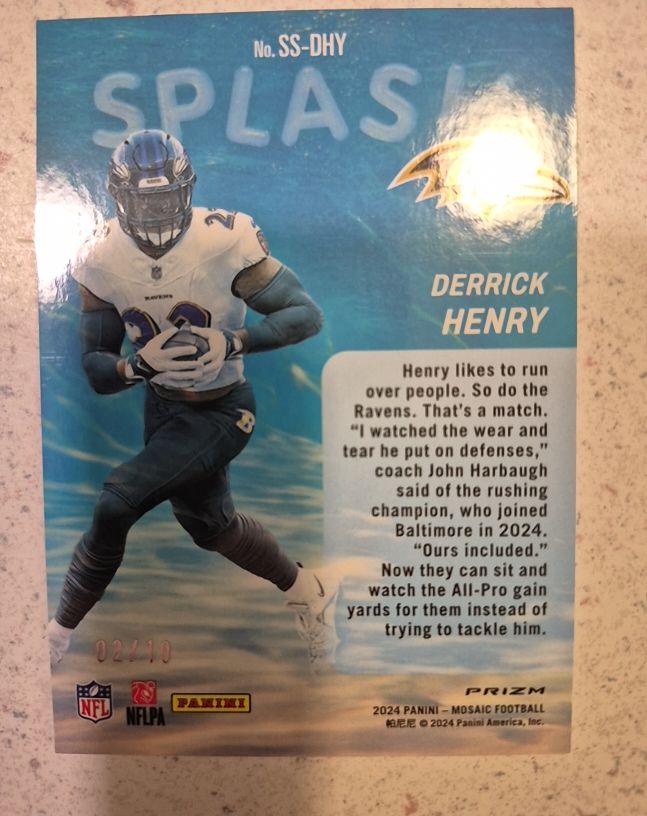 2024 Panini Mosaic Splash #SS-DHY Derrick Henry — front