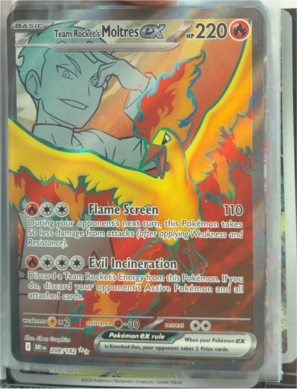 2025 Pokémon TCG #208 Team Rocket's Moltres ex — front