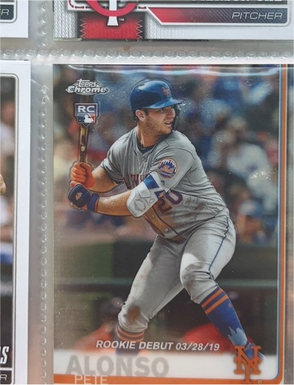 2019 Topps Chrome Update #52 Pete Alonso Rookie Debut — front
