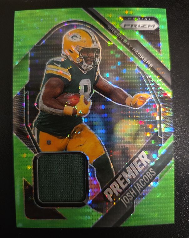 2025 Panini Prizm Premier Jerseys #PJY-JJA Josh Jacobs — front