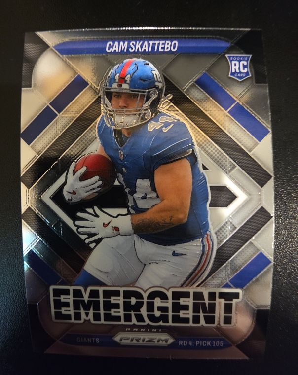 2025 Panini Prizm Emergent #1 Cam Skattebo — front