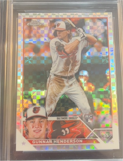 2023 Topps Chrome #2 Gunnar Henderson X-Fractor Rookie — front