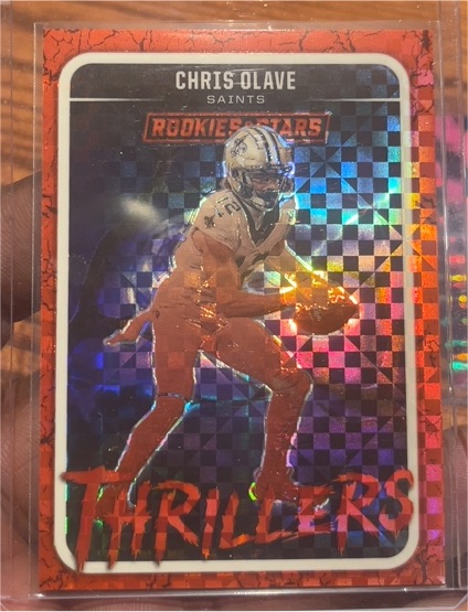 2025 Panini Rookies and Stars #14 Chris Olave Thrillers Red Plaid — front