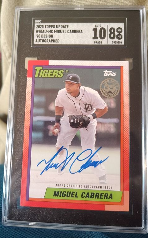2025 Topps Update #90AU-MC Miguel Cabrera — front