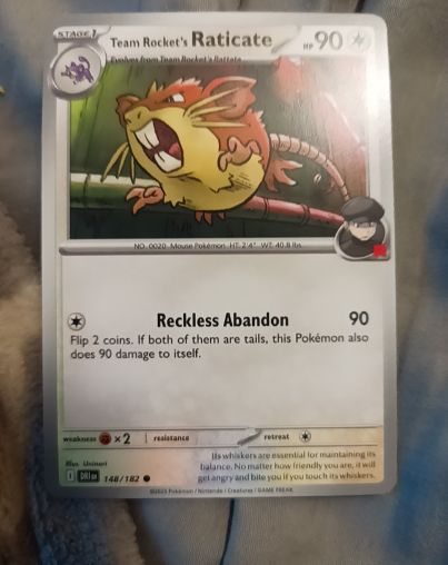 2023 Pokémon Scarlet & Violet Destined Rivals #148 Team Rocket's Raticate — front