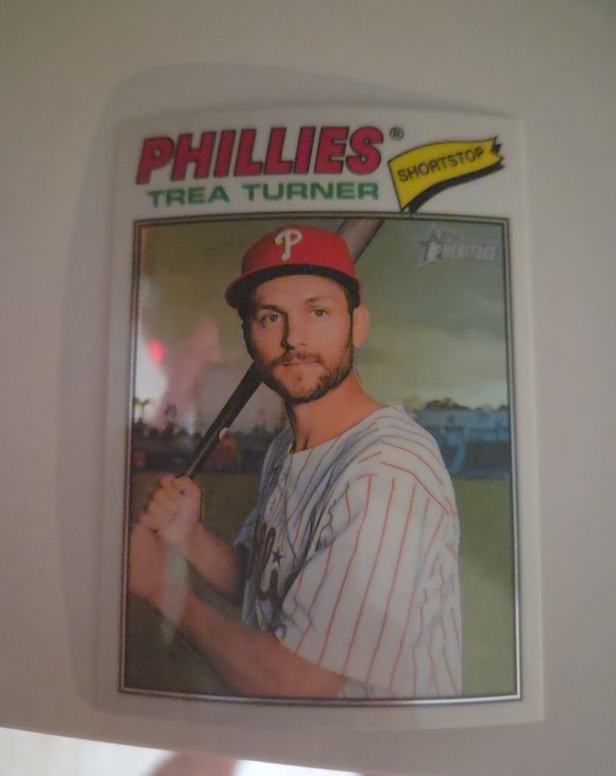 2026 Topps Heritage Chrome #183 Trea Turner — front