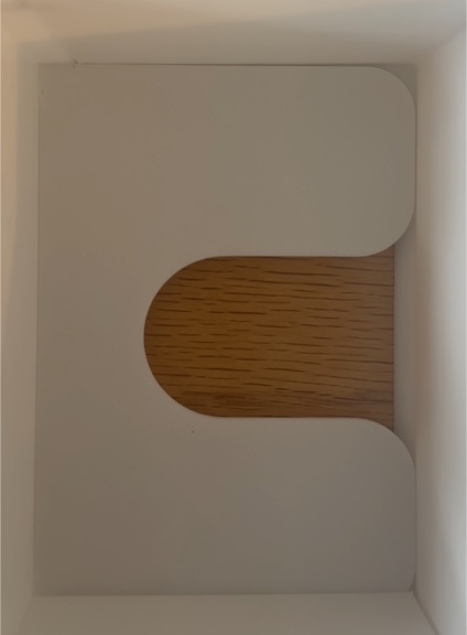 White and Wood Insert Panel — front