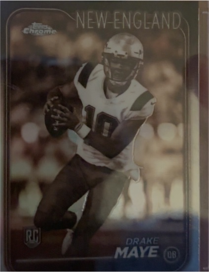 2024 Topps Chrome #203 Drake Maye Sepia Refractor Rookie — front