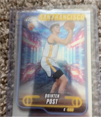 2024-25 Topps Chrome #121 Quinten Post Rookie Golden State Warriors — front