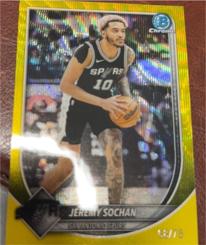 2025-26 Bowman Chrome #BCV-147 Jeremy Sochan — front