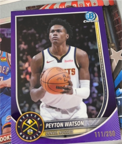 2022-23 Panini NBA Hoops #275 Peyton Watson — front