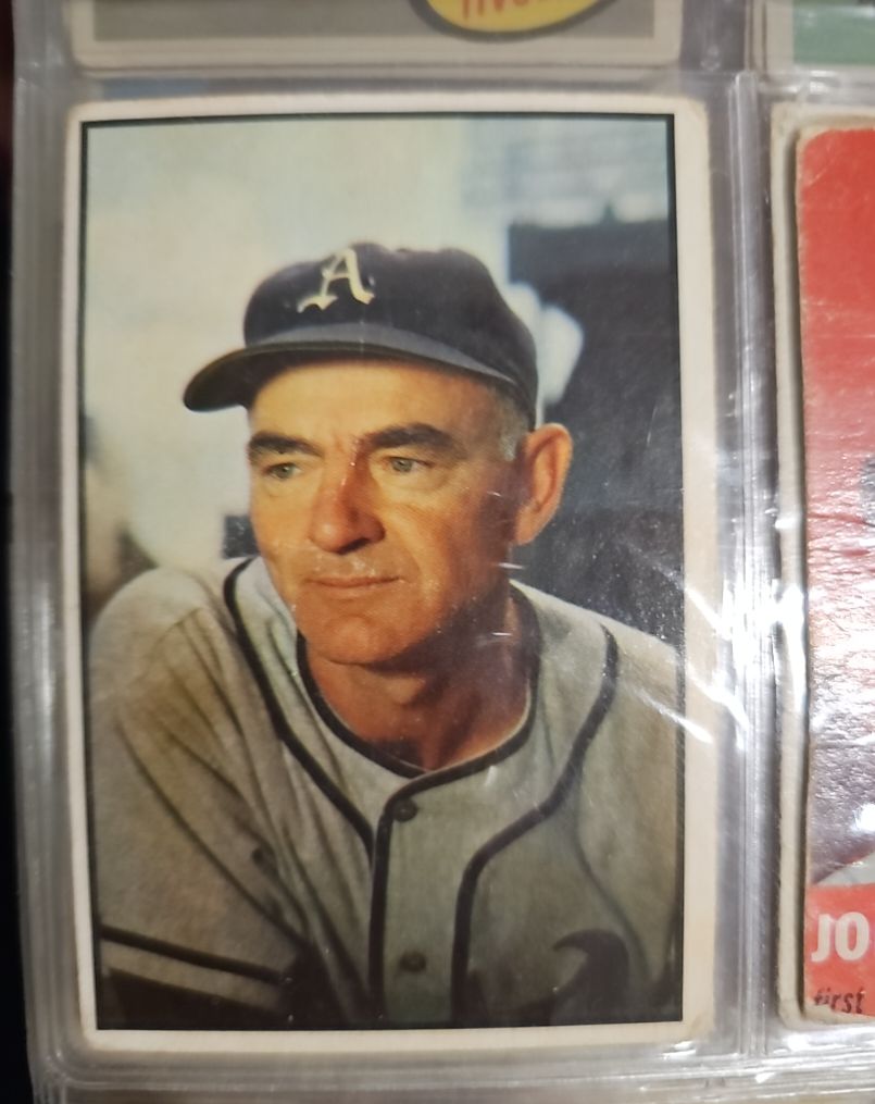 1953 Bowman Color #95 Wally Moses — front